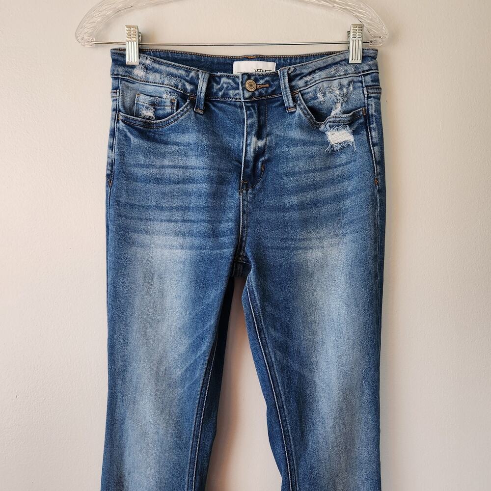 Vervet Los Angeles Flare Jeans Women's 27 High Rise Blue Denim Grunge Retro Boho - Picture 2 of 16